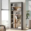 Viva bookcase color antique anthracite-sonoma 75.5x25x170cm