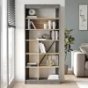 Viva bookcase color antique anthracite-sonoma 75.5x25x170cm