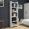 Bookcase Darco melamine white 48.6x22x160cm