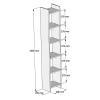 Bookcase Darco melamine white 28.6x22x160cm