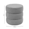 Pouf stool Kioto teddy fabric brown D40x40cm