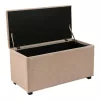 Stool-trunk Corben fabric beige 80x43x45cm