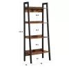 Bookcase Zegria walnut-black melamine 56x34x137cm