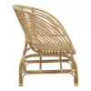 Diane Inart armchair natural wood with cushion 71x46x80cm