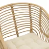 Diane Inart armchair natural wood with cushion 71x46x80cm