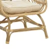 Diane Inart armchair natural wood with cushion 71x46x80cm