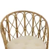 Πολυθρόνα Rostan Inart φυσικό rattan με μαξιλάρι 60x46x80εκ