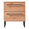 Bedside Table Sardinia NO2F Artisan Oak - Black 45.5*35*54 cm