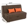 Sofa Two-seater New Montana Fylliana Brown - Orange 145*100*92 cm