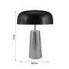 Table lamp Luminary Inart E27 silver-black metal D30x40cm