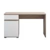 Office Desk Elan Grey Oak - White Lacquer 130x50x75.5 cm