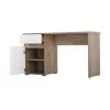 Office Desk Elan Grey Oak - White Lacquer 130x50x75.5 cm