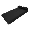 Romina three-seater sofa-bed with storage space black fabric 190x85x90cm