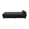 Romina three-seater sofa-bed with storage space black fabric 190x85x90cm