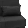 Romina three-seater sofa-bed with storage space black fabric 190x85x90cm