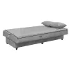 Romina three-seater sofa-bed with storage space black fabric 190x85x90cm