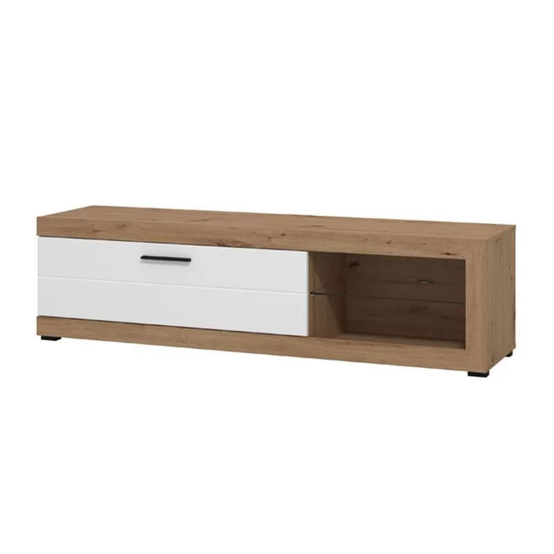 Έπιπλο Τηλεόρασης Remo Artisan Oak - Λευκό Μάτ 162x42x44 εκ.