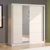 Wardrobe with Mirror Albi 205 Cashmere 205x60x216 cm