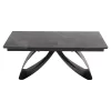 DINING TABLE TEGATT  CERAMIC TOP EXTENDABLE-BLACK 180-260x90x77Hcm.