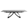 DINING TABLE TEGATT  CERAMIC TOP EXTENDABLE-BLACK 180-260x90x77Hcm.