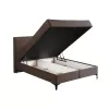 Double Bed Due Frame with Storage space Brown 165x209x115 cm