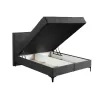 Double Bed Due Frame with Storage space Grey 165x209x115 cm