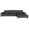 CORNER SOFA (RIGHT) NOA  ANTHRACITE FABRIC 288x90-157x67-80Hcm.