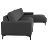 CORNER SOFA (RIGHT) NOA  ANTHRACITE FABRIC 288x90-157x67-80Hcm.