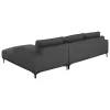 CORNER SOFA (RIGHT) NOA  ANTHRACITE FABRIC 288x90-157x67-80Hcm.