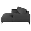 CORNER SOFA (RIGHT) NOA  ANTHRACITE FABRIC 288x90-157x67-80Hcm.