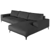 CORNER SOFA (RIGHT) NOA  ANTHRACITE FABRIC 288x90-157x67-80Hcm.