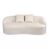 2-seater sofa Raini with cushions cream velvet 178x82x68cm