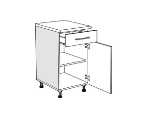 Ντουλάπι Κουζίνας Επιδαπέδιο IN MDF D45 KFB με 1 Συρτάρι