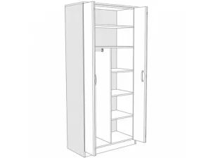 Wardrobe Fortuna F2 POL 2-Door