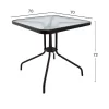 Garden table Santos Metal with Anthracite Glass 70x70x72 cm.