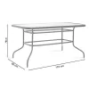 Garden table Carlos Metal with Anthracite Glass 110x65x72 cm.