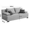 Sofa Bed Dante Grey 198*88*77 cm