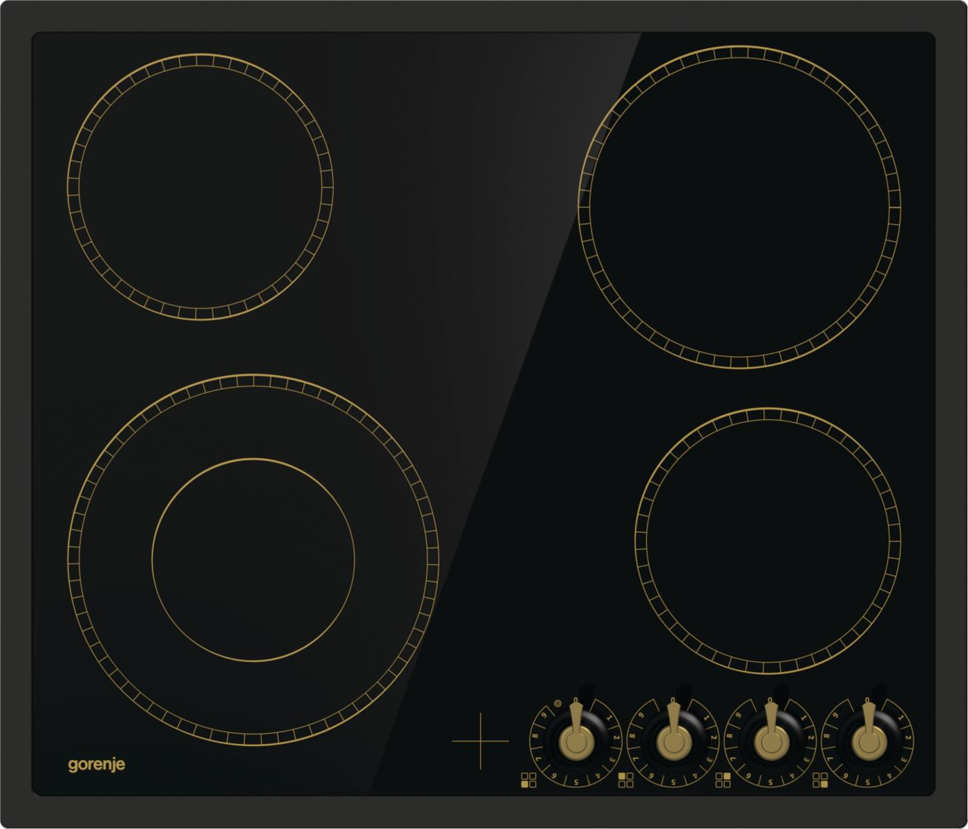 Εστία κεραμική Gorenje Classico Μαύρη EC642CLB