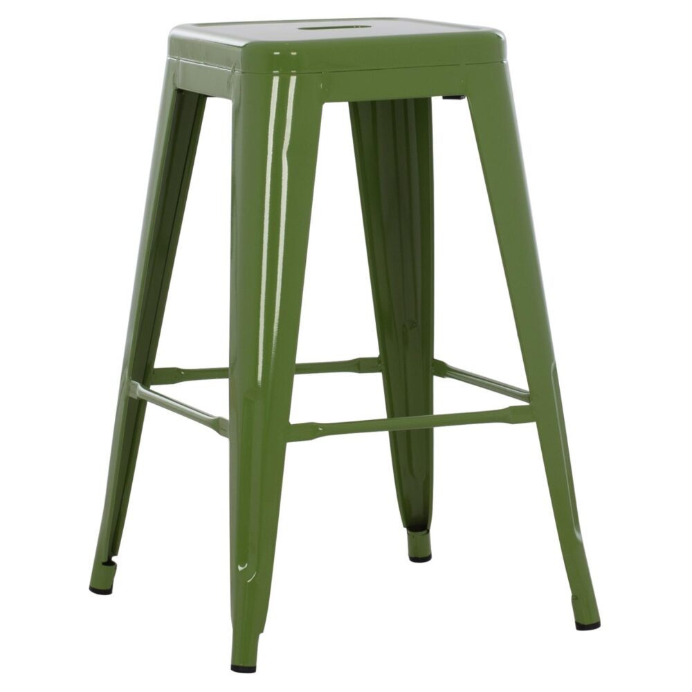 ΣΚΑΜΠΟ ΜΕΣΑΙΟΥ ΥΨΟΥΣ ΜΕΤΑΛΛΙΚΟ MELITA  ΣΕ LIGHT OLIVE GREEN 43x43x67Υεκ.