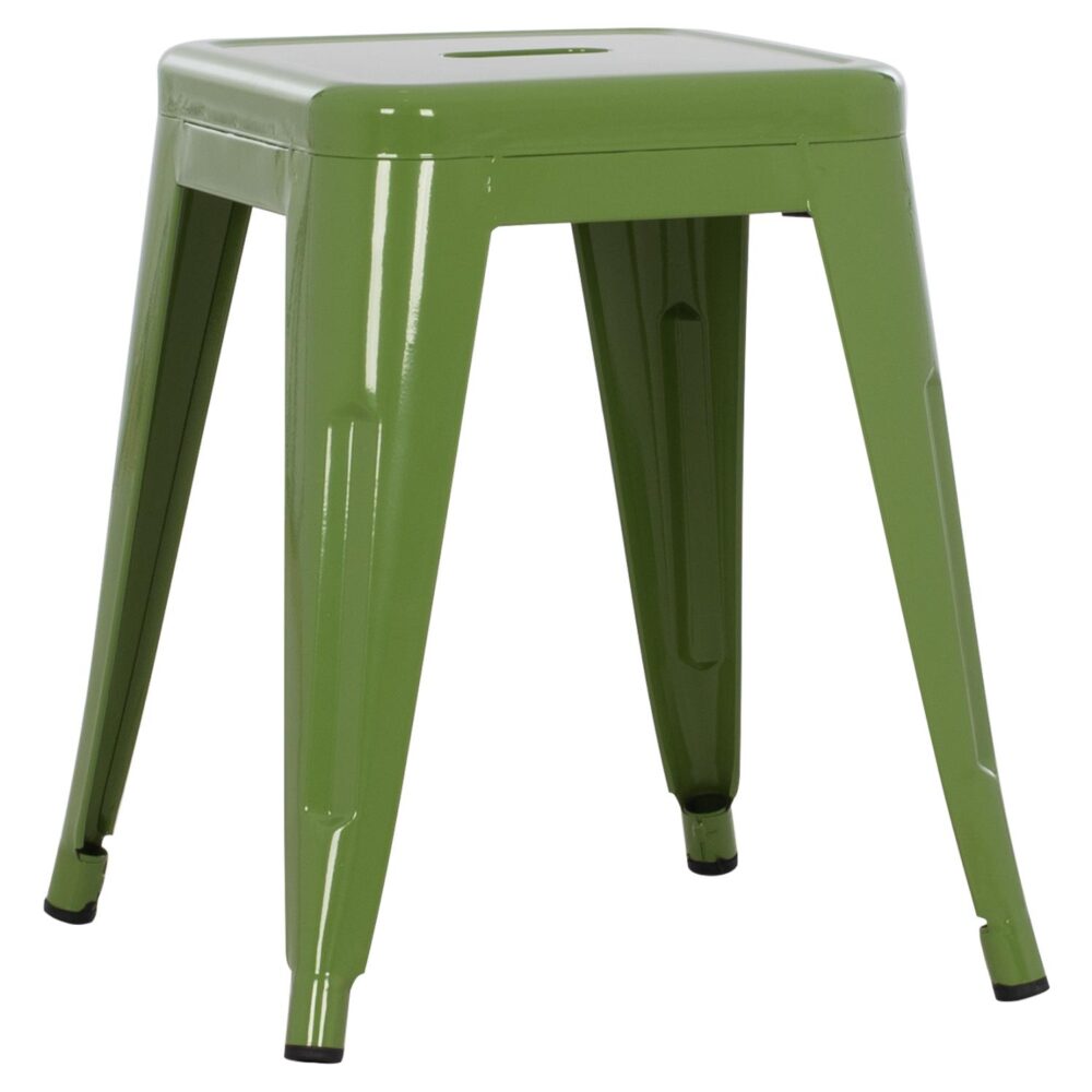 ΣΚΑΜΠΟ ΜΕΤΑΛΛΙΚΟ MELITA  ΣΕ LIGHT OLIVE GREEN ΧΡΩΜΑ 39x39x46Υεκ.